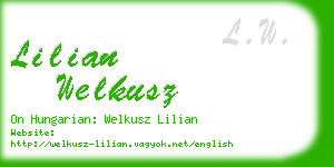 lilian welkusz business card